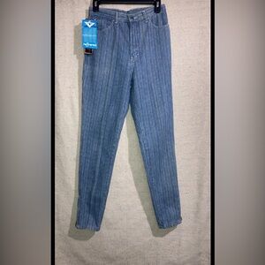 Vintage Sergio Valente Denim Jeans Women’s 9 Pastel Pin Stripe High Rise Mom New